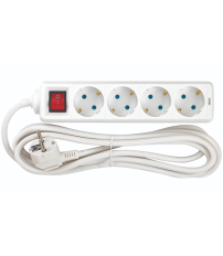 BM712402 BASE 4T C/CABLE 3m C/INTER BLANCA SIMON BRICO