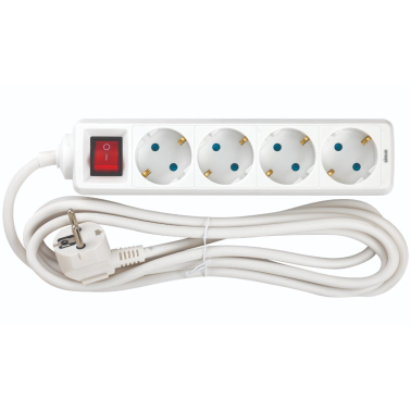 BM712402 BASE 4T C/CABLE 3m C/INTER BLANCA SIMON BRICO