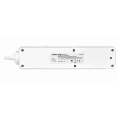 BM712402 BASE 4T C/CABLE 3m C/INTER BLANCA SIMON BRICO