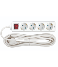 BM712403 BASE 4T C/CABLE 5m C/INTER BLANCA SIMON BRICO