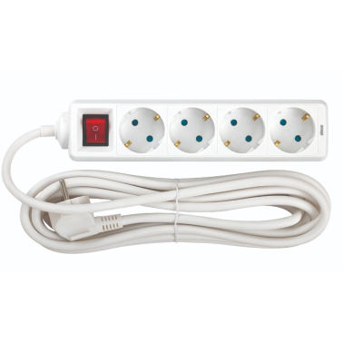 BM712403 BASE 4T C/CABLE 5m C/INTER BLANCA SIMON BRICO