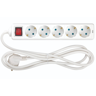 BM712501 BASE 5T C/CABLE 2m C/INTER BLANCA SIMON BRICO