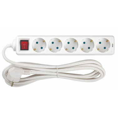 BM712503 BASE 5T C/CABLE 3m C/INTER BLANCA SIMON BRICO