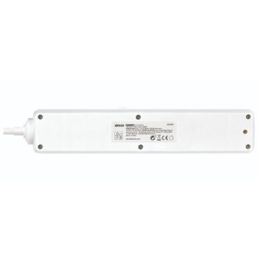 BM712503 BASE 5T C/CABLE 3m C/INTER BLANCA SIMON BRICO