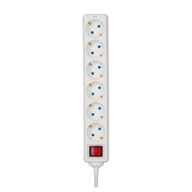 BM712600 BASE 6T C/CABLE 2m C/INTER BLANCA SIMON BRICO