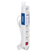 BM712602 BASE 6T C/CABLE 3m C/INTER BLANCA SIMON BRICO