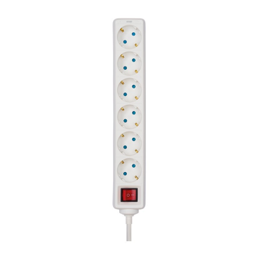 BM712603 BASE 6T C/CABLE 5m C/INTER BLANCA SIMON BRICO