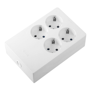 BM140407 BASE MULTIPLICADORA DE TOMAS 4T BLANCA MULTIFIX SIMON BRICO