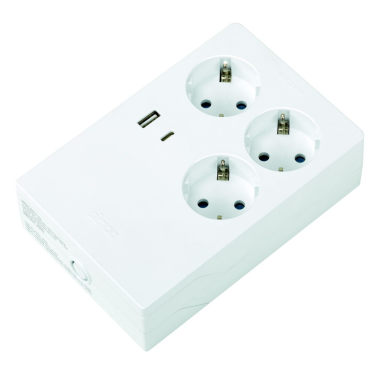 BM513301 BASE MULTIPLICADORA DE TOMAS 3T + 2 USB BLANCA MULTIFIX SIMON BRICO