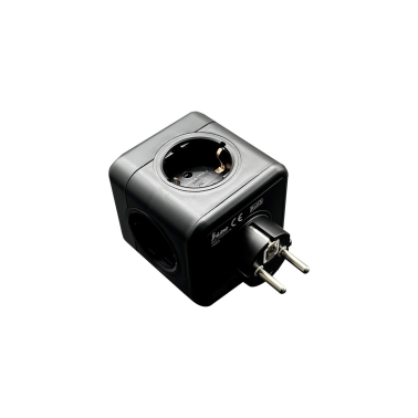 1102910-N BASE MODULAR CUBICA NEGRA 5 TOMAS 16A F-BRIGHT