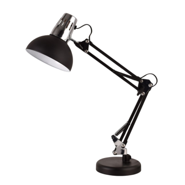 204200050 FLEXO SOBREMESA NEGRO ARTICULADO 1xE27 BUDONI GSC