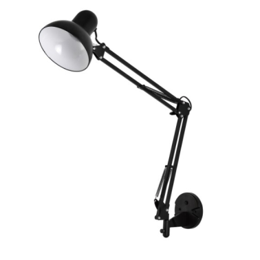 204200054 FLEXO DE PARED NEGRO 1xE27 SAMASSI GSC