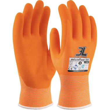 GUANTE NIT.MICROFLUOR OR S1002 T08 NARAN