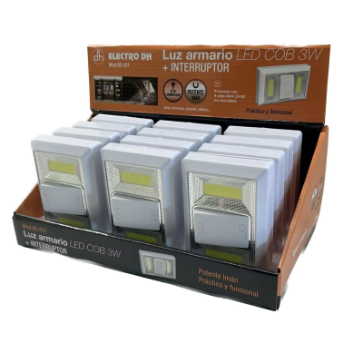 60.431 LUZ ARMARIO DOBLE LED COB INTERRUPTOR 3W DH