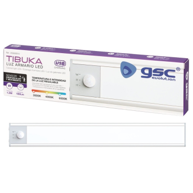 203000012 LUZ DE ARMARIO 1,8W CCT C/SENSOR MOVIMIENTO Y CREPUSCULAR GSC