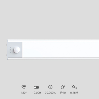 203000010 LUZ DE ARMARIO 0,8W CCT C/SENSOR MOVIMIENTO Y CREPUSCULAR GSC