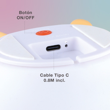 202800014 LUZ DE NOCHE INFANTIL LED POLLITO RECARGABLE 1W RGB GSC