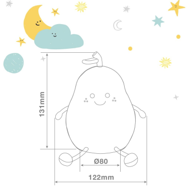 202800012 LUZ DE NOCHE INFANTIL LED PERA RECARGABLE 1W RGB GSC