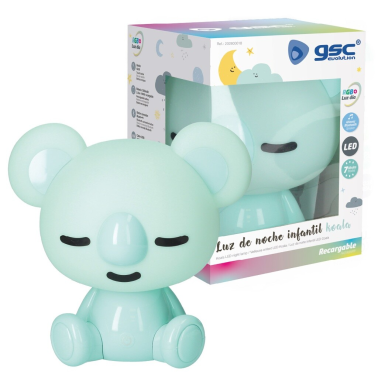 202800018 LUZ DE NOCHE INFANTIL LED KOALA RECARGABLE CON ALTAVOZ 5W RGB GSC