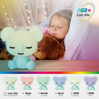 202800018 LUZ DE NOCHE INFANTIL LED KOALA RECARGABLE CON ALTAVOZ 5W RGB GSC