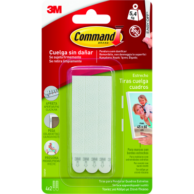 TIRA ADHESIVA COMMAND 17207 BLANCA 4PZ