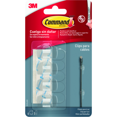 GANCHO COMMAND 17017CLR 4U+5TIRAS TRANS