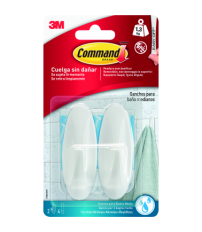 GANCHO COMMAND 17081B 2U+4TIRAS BLANCO