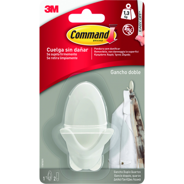 GANCHO COMMAND 17087Q 1U+2TIRAS CUARZO