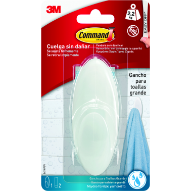 GANCHO COMMAND BATH17 1U+2TIRAS BLANCO