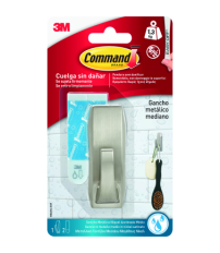 GANCHO COMMAND MR02BMB 1U+2TIRAS NIQUEL