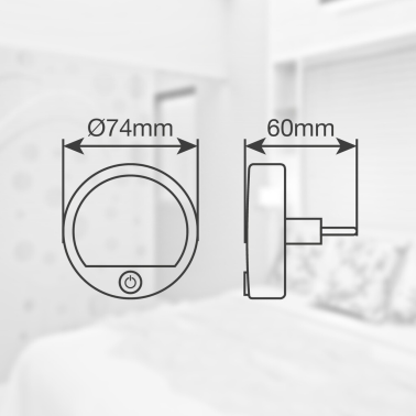 202805020 LUZ NOCHE LED CIRCULAR 1W CCT 50Lm CUMALI GSC