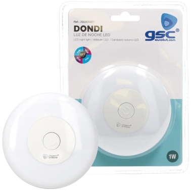 202805021 LUZ NOCHE LED CIRCULAR 1W RGB+6000K 35Lm DONDI GSC