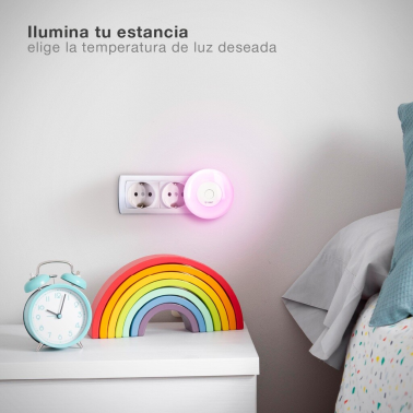 202805021 LUZ NOCHE LED CIRCULAR 1W RGB+6000K 35Lm DONDI GSC