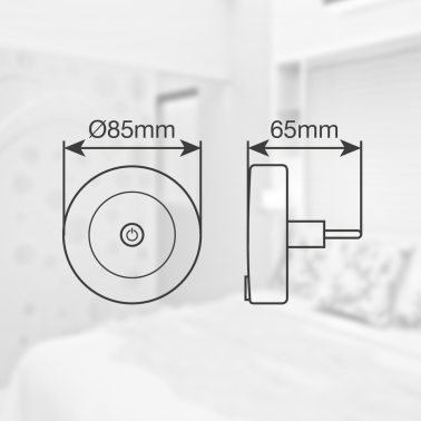 202805021 LUZ NOCHE LED CIRCULAR 1W RGB+6000K 35Lm DONDI GSC
