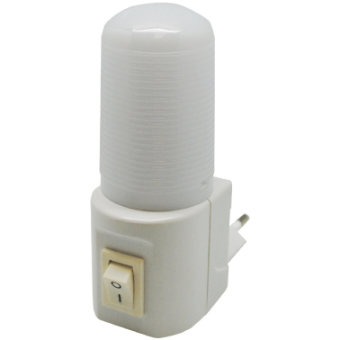 1101496 PILOTO LUZ NOCHE LED TRANSPARENTE CON INTERRUPTOR 1W F-BRIGHT