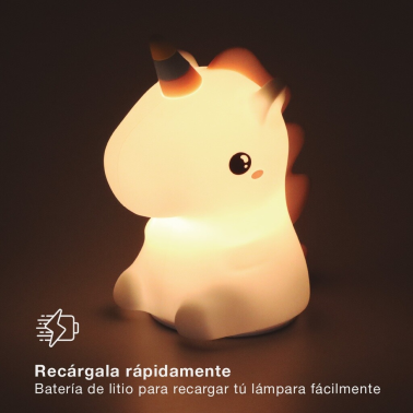 202800013 LUZ DE NOCHE INFANTIL LED UNICORNIO RECARGABLE 1W RGB GSC