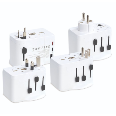 CL410101 ADAPTADOR UNIVERSAL DE VIAJE CON 3 CARGADORES USB (A+C) 20W SIMON BRICO