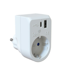 860USBAC ADAPTADOR SIMPLE USB A + C 15W BLANCO SOLERA