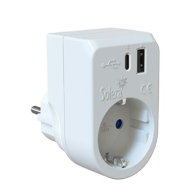 860USBAC ADAPTADOR SIMPLE USB A + C 15W BLANCO SOLERA