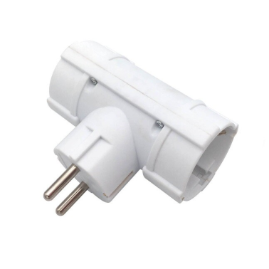 103000005 ADAPTADOR DOBLE SALIDA BLANCO GSC