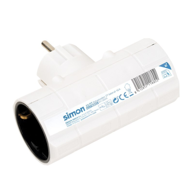 CL118802 ADAPTADOR BIPOLAR DOBLE SCHUKO TT BLANCO 16A 250V SIMON BRICO