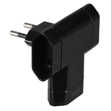 CL115818 ADAPTADOR BIPOLAR TRIPLE NEGRO 10A 250V SIMON BRICO