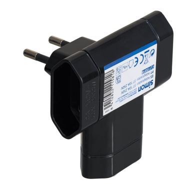 CL115818 ADAPTADOR BIPOLAR TRIPLE NEGRO 10A 250V SIMON BRICO