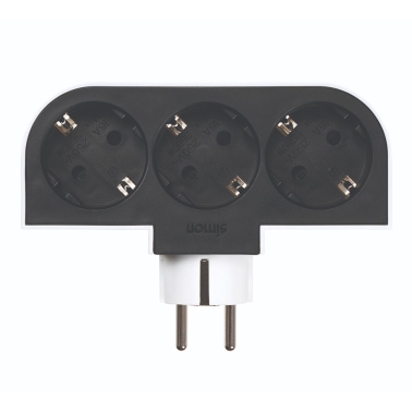 CL610309 ADAPTADOR GIRATORIO 3 TOMAS PLUG SIMON BRICO