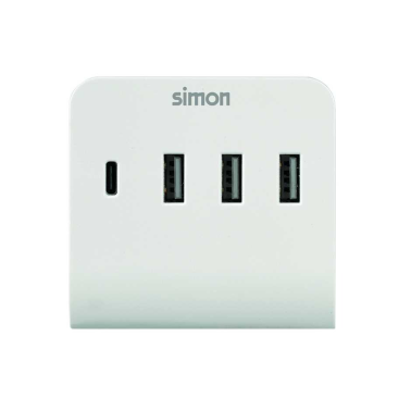 CL610304 ADAPTADOR 3 USB A + 1 USB C CON SOPORTE SMARPTHONE SIMON BRICO