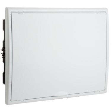 8206 CAJA EMPOTRABLE 2 FILAS 36+4 ELEMENTOS MARCO Y PUERTA BLANCOS 400x320x72mm. ARELOS SOLERA