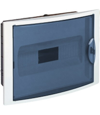 5012PF CAJA EMPOTRABLE 14 ELEMENTOS MARCO BLANCO Y PUERTA FUME 320x233x75mm. ARELOS SOLERA