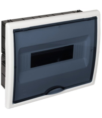 8688PF CAJA EMPOTRABLE 12 ELEMENTOS MARCO BLANCO Y PUERTA FUME 277x220x72mm. ARELOS SOLERA