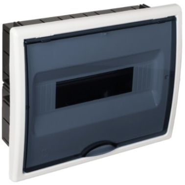 8688PF CAJA EMPOTRABLE 12 ELEMENTOS MARCO BLANCO Y PUERTA FUME 277x220x72mm. ARELOS SOLERA