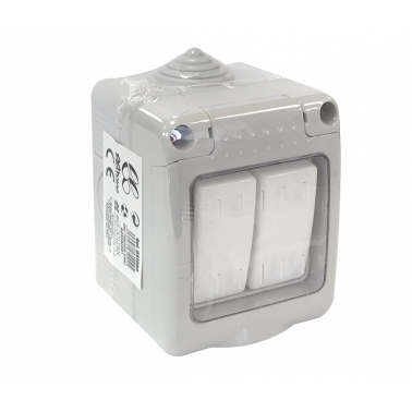 041004 DOBLE CONMUTADOR ESTANCO IP55 10A 250V
